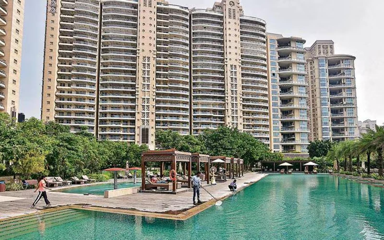 Clubhouse pool deck at DLF Magnolias 2