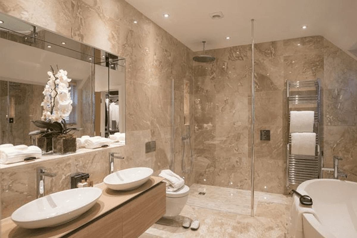 Representational residence bathroom interior, DLF Privana North