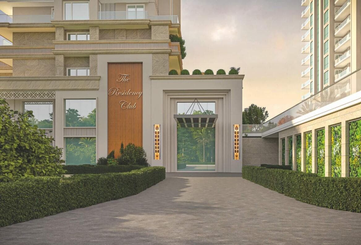 Grand arrival entrance at Anant Raj The Estate Residences